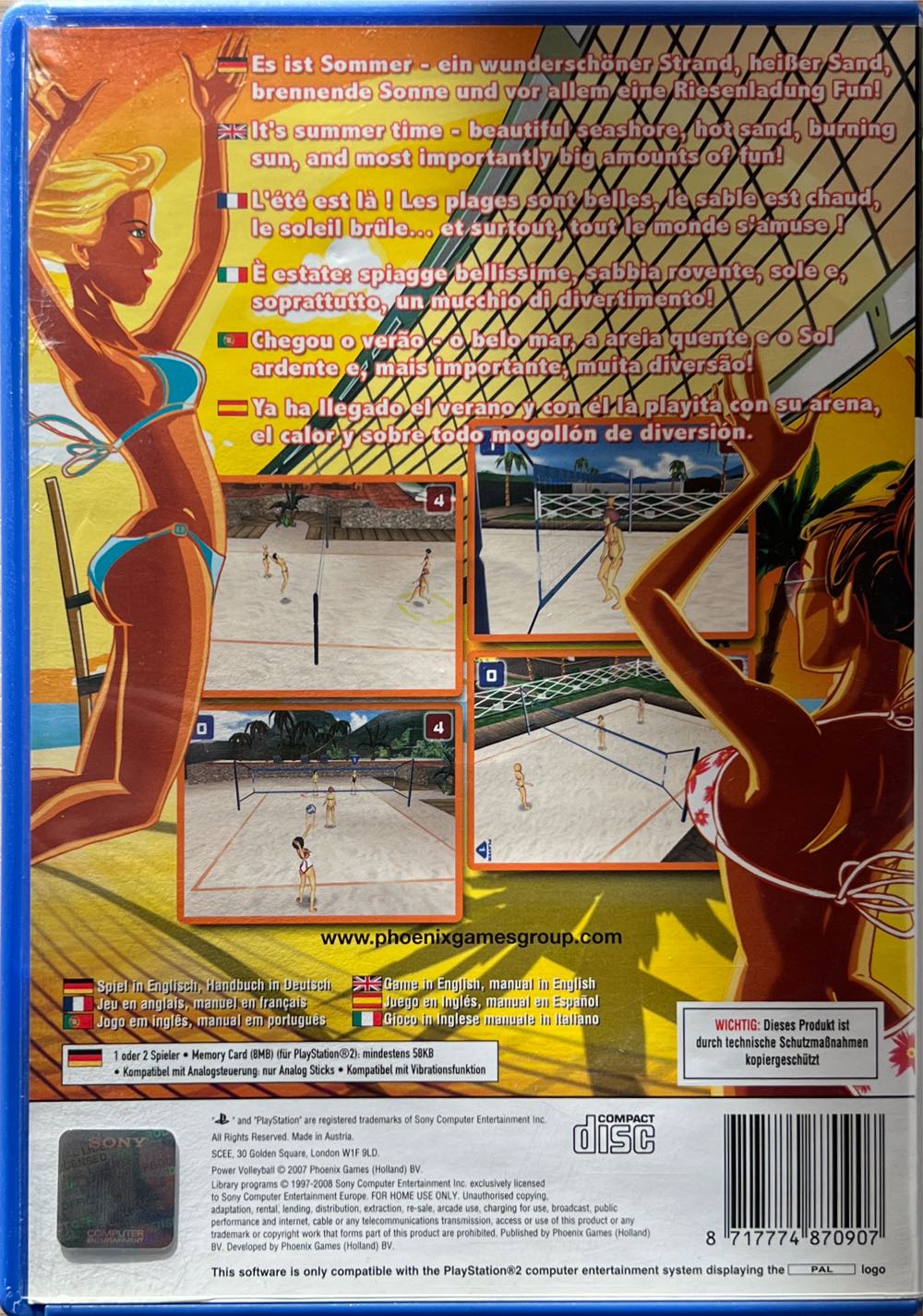 Power Volleyball - Sony PlayStation 2 (PS2) (1-2) video game collectible [Barcode 8717774870907] - Main Image 2