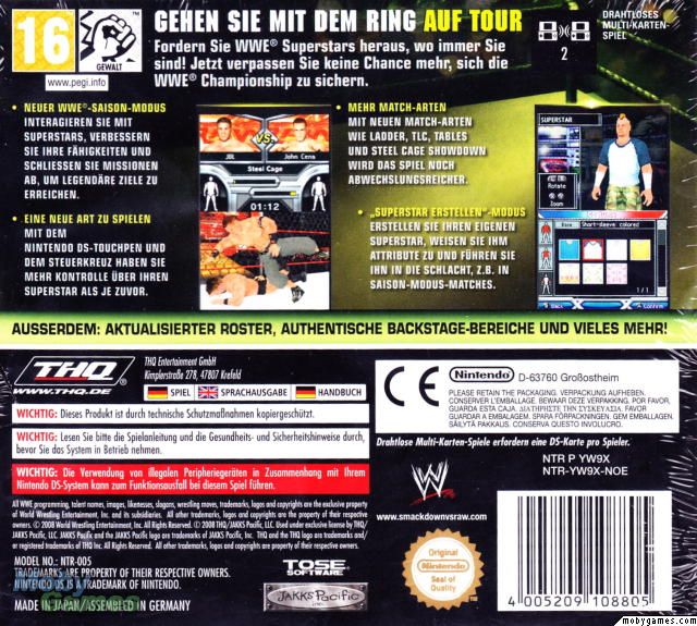WWF Smackdown vs Raw 2009 - Nintendo DS video game collectible - Main Image 2