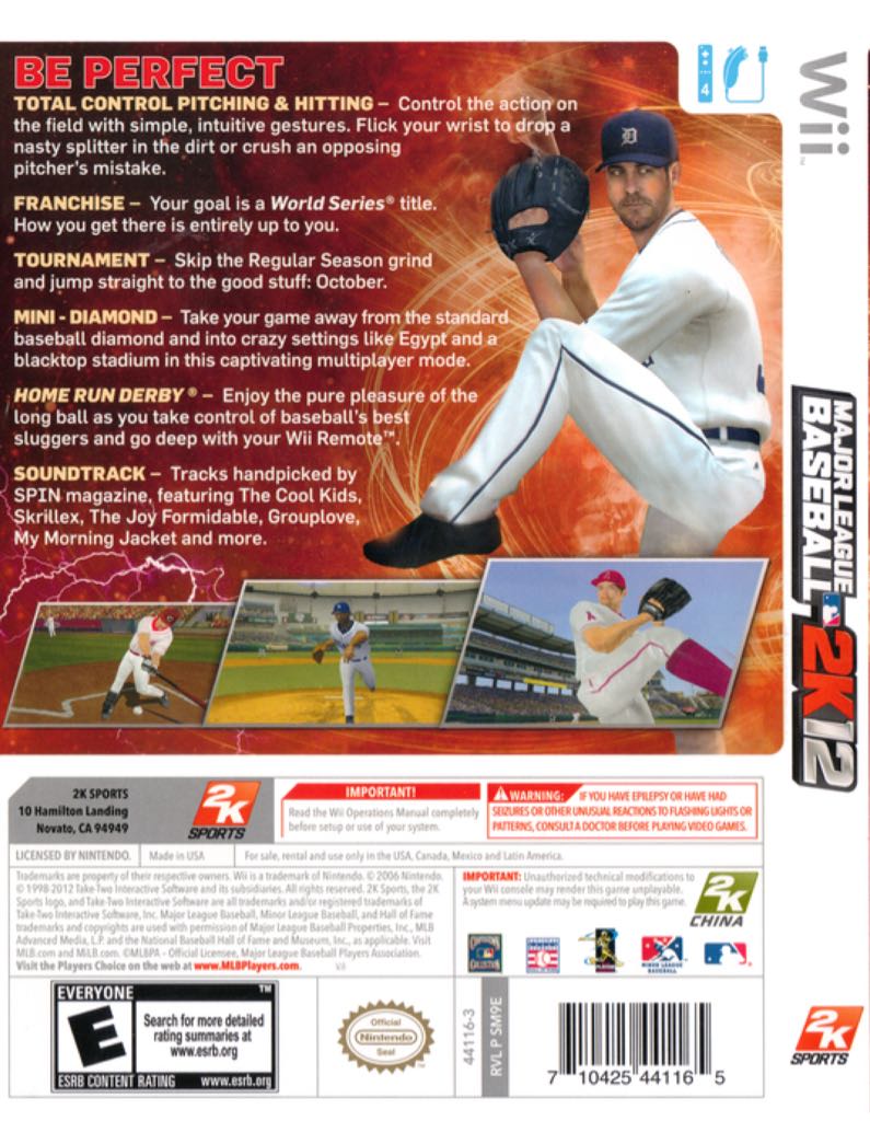 MLB 2K12 - Nintendo Wii video game collectible - Main Image 2