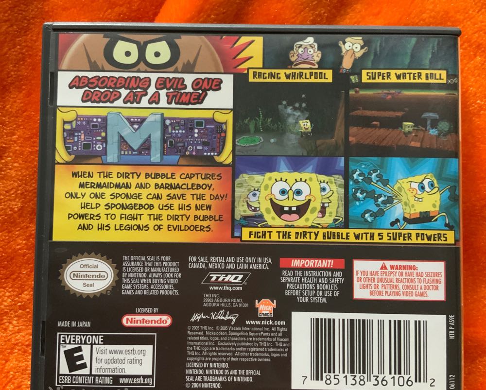 SpongeBob SquarePants: The Yellow Avenger - Nintendo DS (THQ - 1) video game collectible [Barcode 785138361062] - Main Image 2