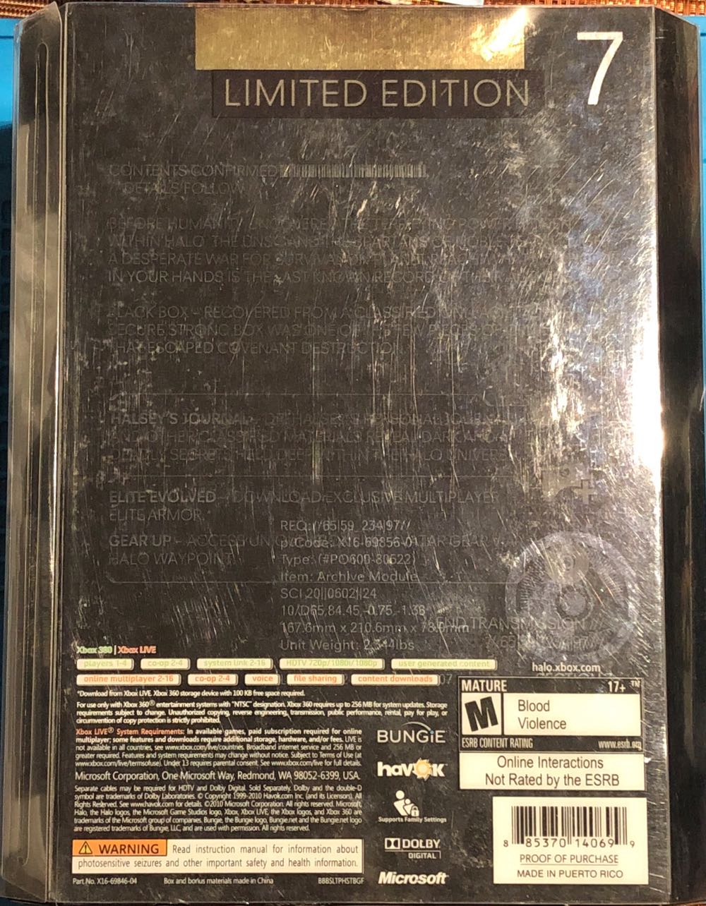 Halo Reach (Limited Edition) - Microsoft Xbox 360 (Microsoft Game Studios - 4) video game collectible [Barcode 885370140699] - Main Image 4