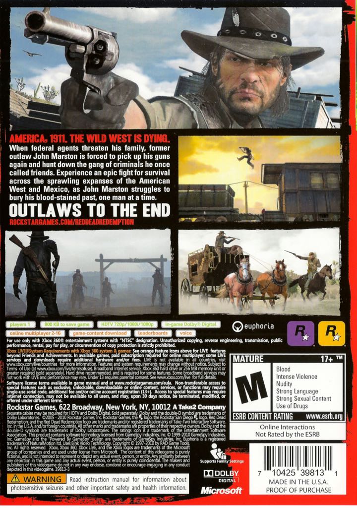 Red Dead Redemption: Limited Edition - Microsoft Xbox 360 (1) video game collectible [Barcode 5026555251662] - Main Image 2