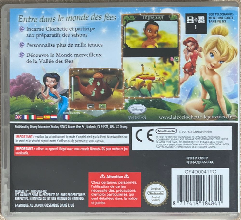 la fee clochette - Nintendo DS (1) video game collectible [Barcode 8717418184841] - Main Image 2