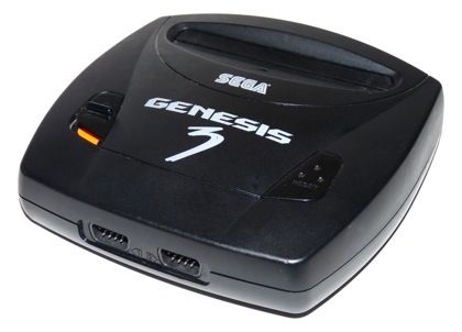 Sega Genesis 3 Console - Sega Genesis (Mega Drive) (Sega - 1-2) video game collectible - Main Image 1
