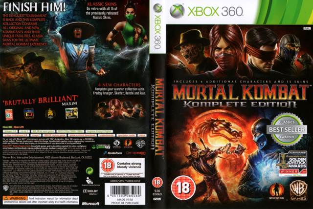 Mortal Kombat: Komplete Edition - Microsoft Xbox 360 (Warner Bros. Games - 4) video game collectible [Barcode 883929241293] - Main Image 2