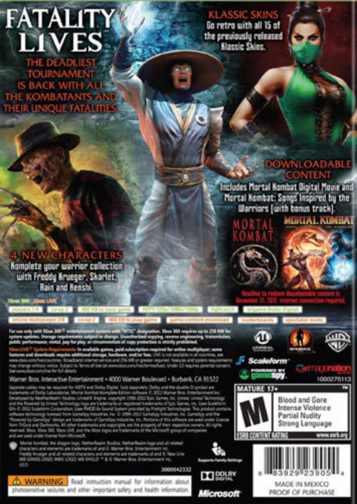 Mortal Kombat: Komplete Edition - Microsoft Xbox 360 (Warner Bros. Interactive Entertainment - 1) video game collectible - Main Image 2