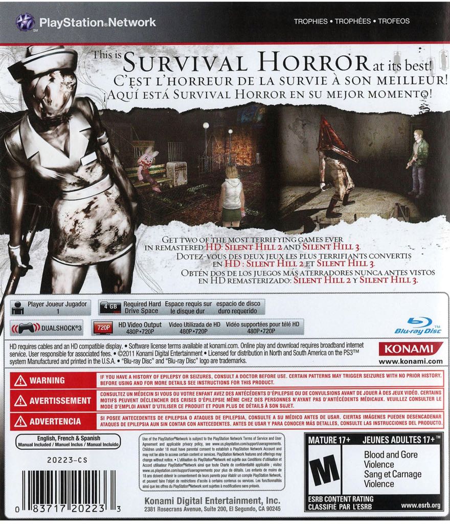 Silent Hill: HD Collection - Sony PlayStation 3 (PS3) (Konami Computer Entertainment) video game collectible [Barcode 4012927053874] - Main Image 2