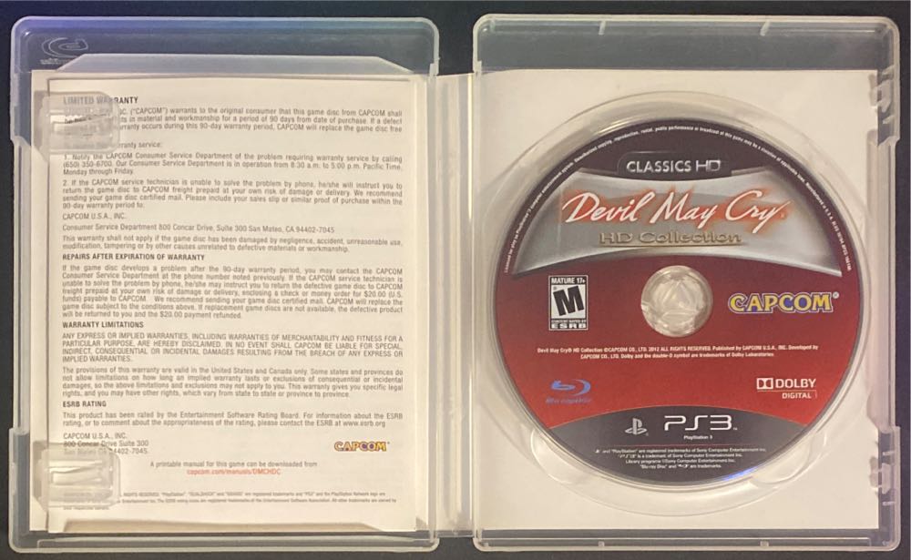 Devil May Cry: HD Collection - Sony PlayStation 3 (PS3) (Capcom - 1) video game collectible [Barcode 013388912018] - Main Image 3