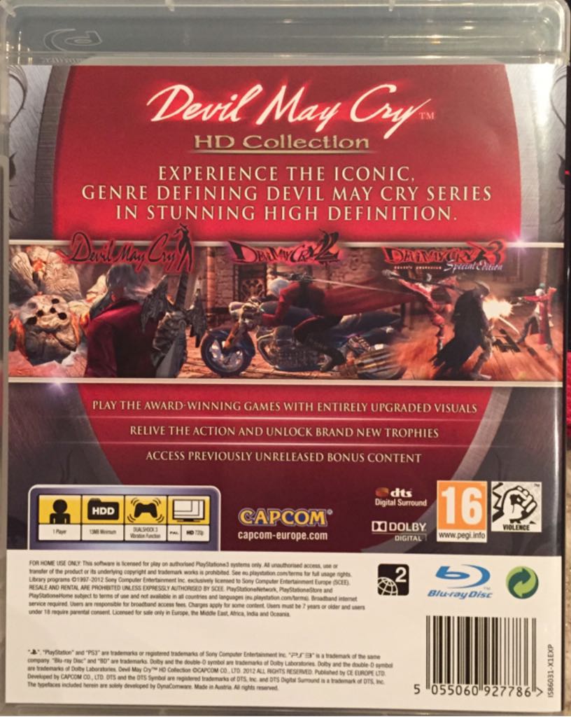 Devil May Cry HD Collection - Sony PlayStation 3 (PS3) (Capcom - 1) video game collectible [Barcode 5055060927786] - Main Image 2