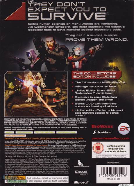 Mass Effect 2 Collectors Edition - Microsoft Xbox 360 (EA/Bioware - 1) video game collectible [Barcode 5030934085472] - Main Image 2