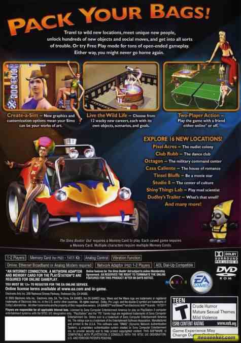 The Sims: Bustin’ Out - Sony PlayStation 2 (PS2) (Electronic Arts/EA Games - 2) video game collectible [Barcode 014633147230] - Main Image 2