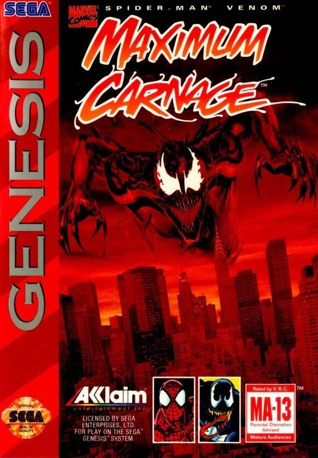 Spider-man & Venom: Maximum Carnage - Sega Genesis (Mega Drive) (Acclaim) video game collectible - Main Image 1