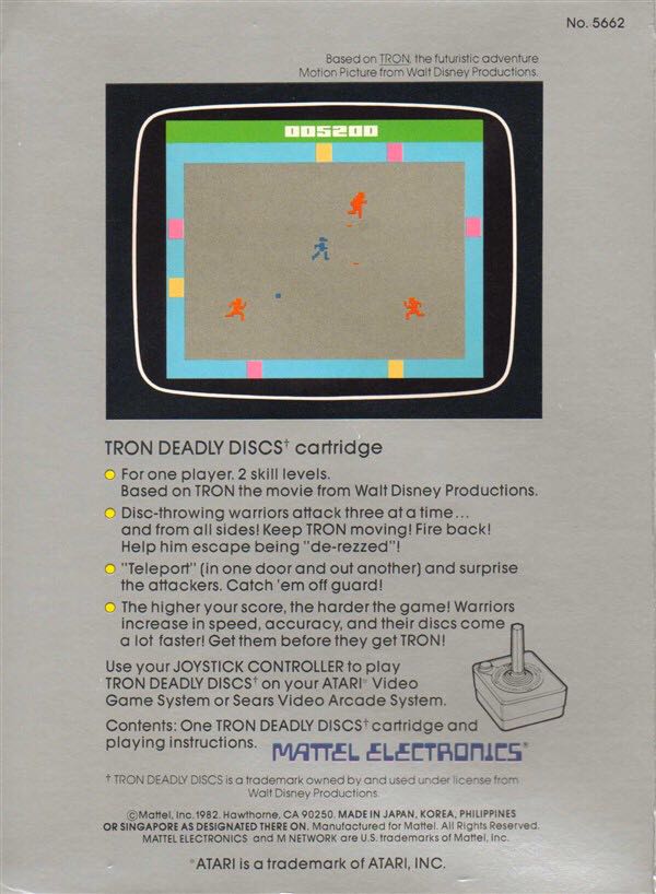 Tron: Deadly Discs - Atari 2600 video game collectible - Main Image 2