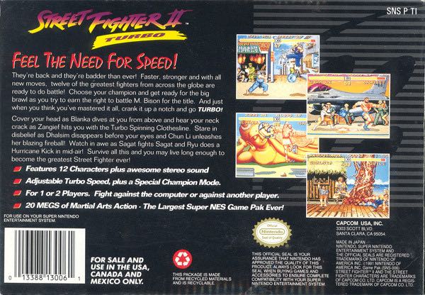 Street Fighter II Turbo Hyper Fighting - Nintendo Super Famicom (Capcom - 2) video game collectible - Main Image 2