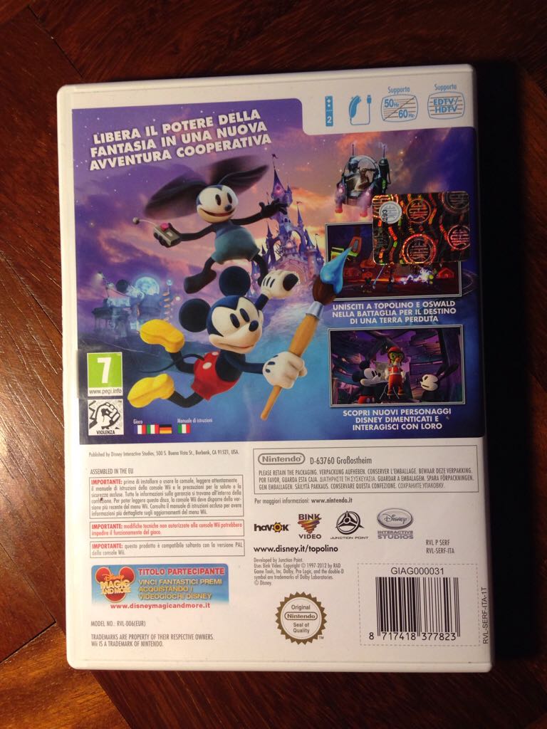 Epic Mickey 2 - Valve Steam (Disney - 1-2) video game collectible [Barcode 8717418377823] - Main Image 2