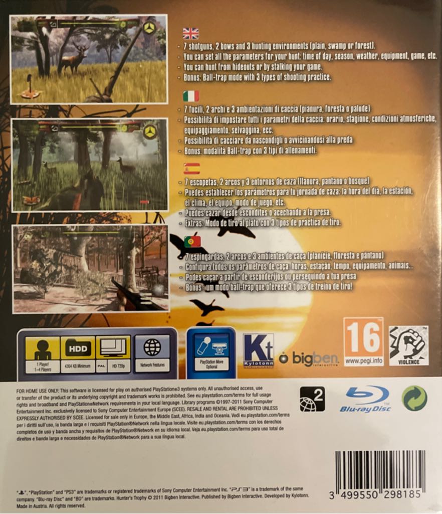 Hunter’s Trophy - Sony PlayStation 3 (PS3) video game collectible [Barcode 3499550298185] - Main Image 2