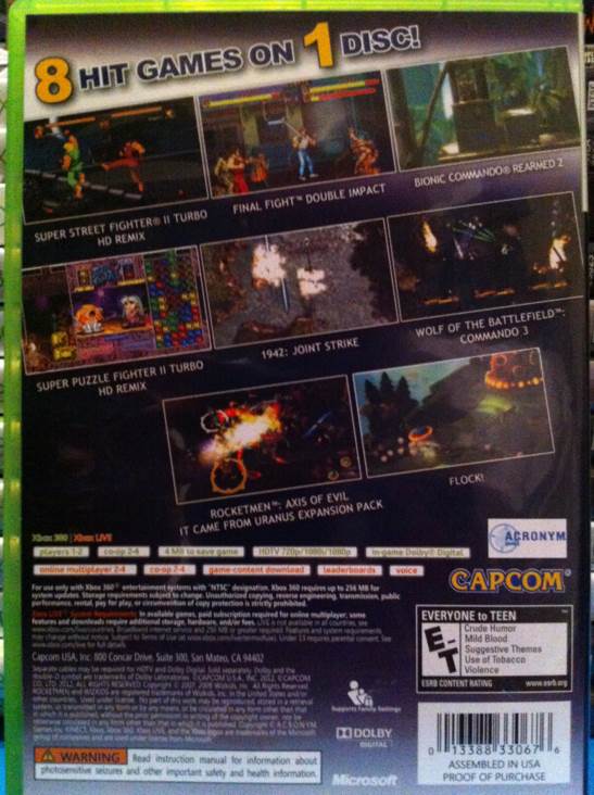 Capcom Digital Collection - Microsoft Xbox 360 (Capcom - 1-2) video game collectible [Barcode 013388330676] - Main Image 2