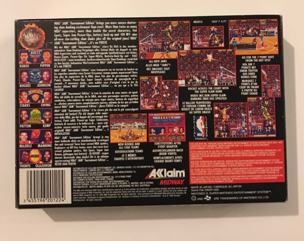 NBA Jam TE - Nintendo Super Nintendo Entertainment System (SNES) video game collectible - Main Image 2