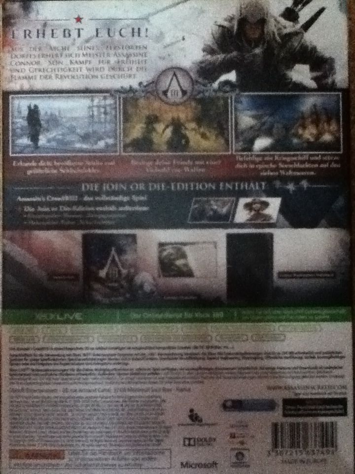 Assassin’s Creed III - Join or Die Edition - Microsoft Xbox 360 (Ubisoft - 1) video game collectible [Barcode 3307215637494] - Main Image 2