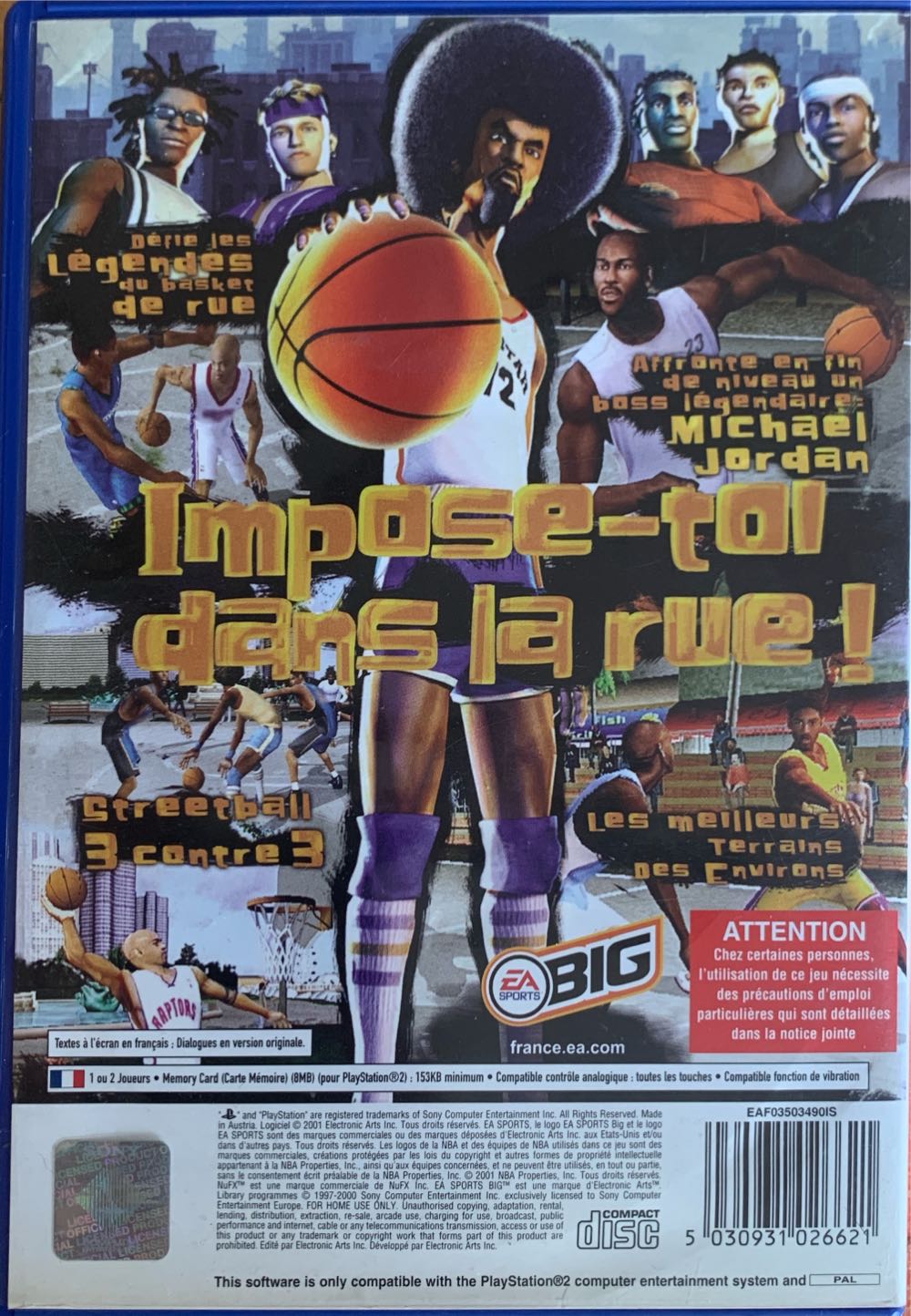 NBA Street - Sony PlayStation 2 (PS2) (EA Sports Big) video game collectible [Barcode 5030931026621] - Main Image 2
