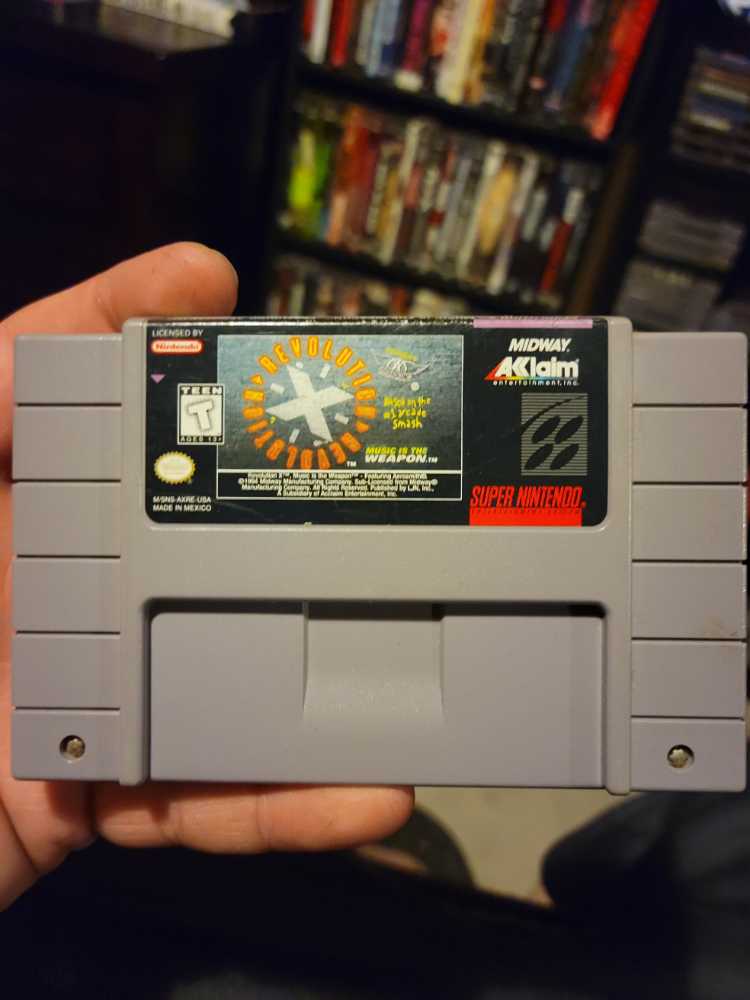 Revolution X Featuring Aerosmith - Nintendo Super Nintendo Entertainment System (SNES) (Acclaim - 2) video game collectible [Barcode 021481620204] - Main Image 2