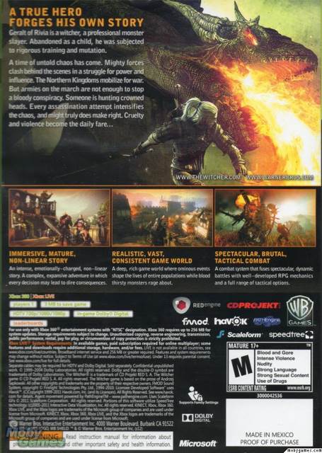 Witcher 2: Assassins of Kings - Enhanced Edition, The - Microsoft Xbox 360 (Bandai Namco - 1) video game collectible [Barcode 3391891962650] - Main Image 2