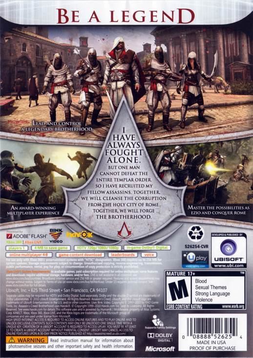 Assassin’s Creed 2: Brotherhood - Microsoft Xbox 360 (Ubisoft - 1) video game collectible - Main Image 2