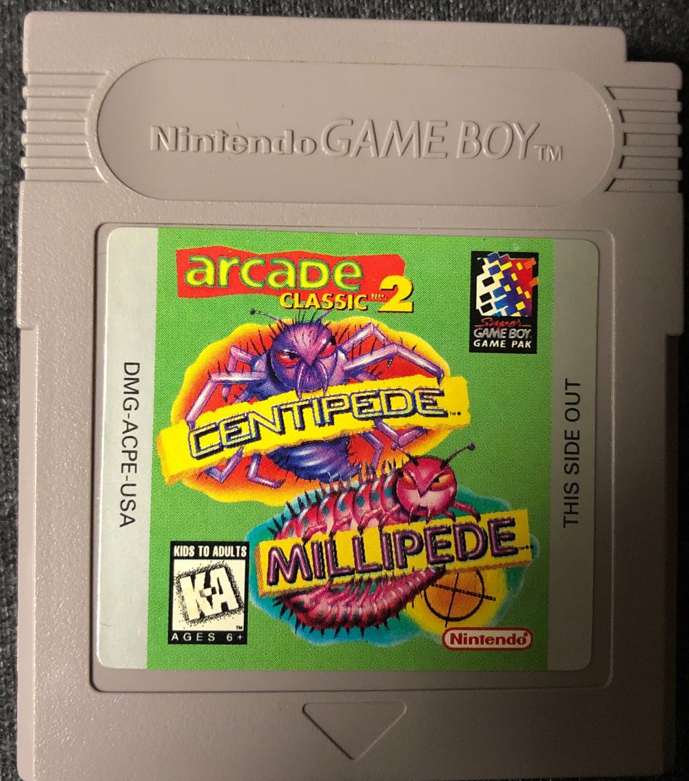 Arcade Classic 2: Centipede / Millipede - Nintendo Game Boy (Nintendo - 1) video game collectible [Barcode 045496730437] - Main Image 2