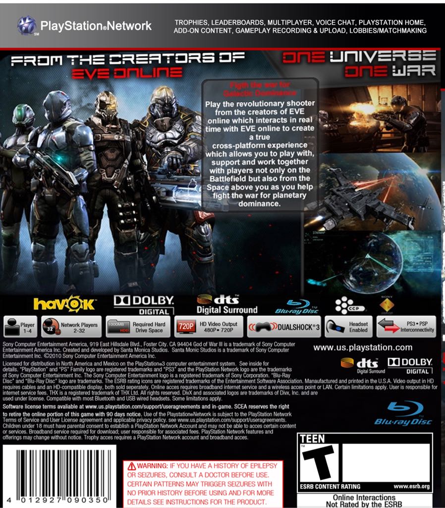 Dust 514 - Sony PlayStation 3 (PS3) (CCP - 1) video game collectible - Main Image 2
