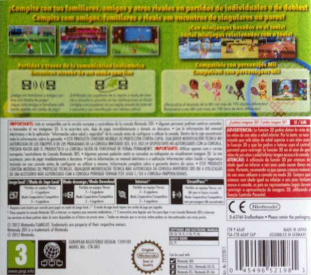 Mario Tennis Open - Nintendo 3DS (Nintendo - 1-4) video game collectible [Barcode 045496521912] - Main Image 2