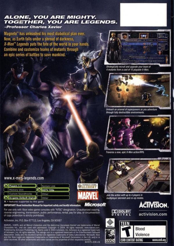 X-Men Legends - Microsoft Xbox video game collectible - Main Image 2