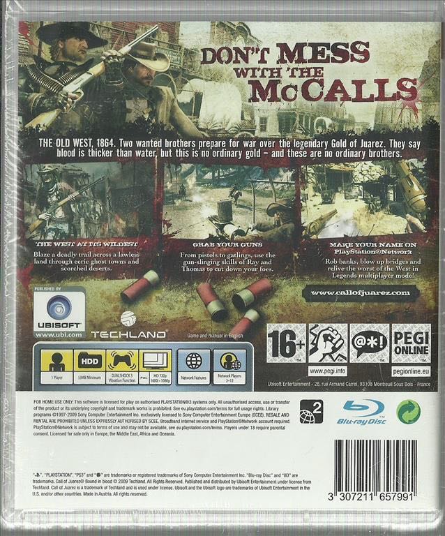 Call of Juarez: Bound In Blood - Sony PlayStation 3 (PS3) (Ubisoft - 1) video game collectible [Barcode 3307211657915] - Main Image 2