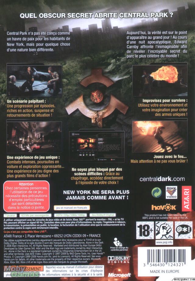 Alone In The Dark - Microsoft Xbox 360 (Atari - 1) video game collectible - Main Image 2