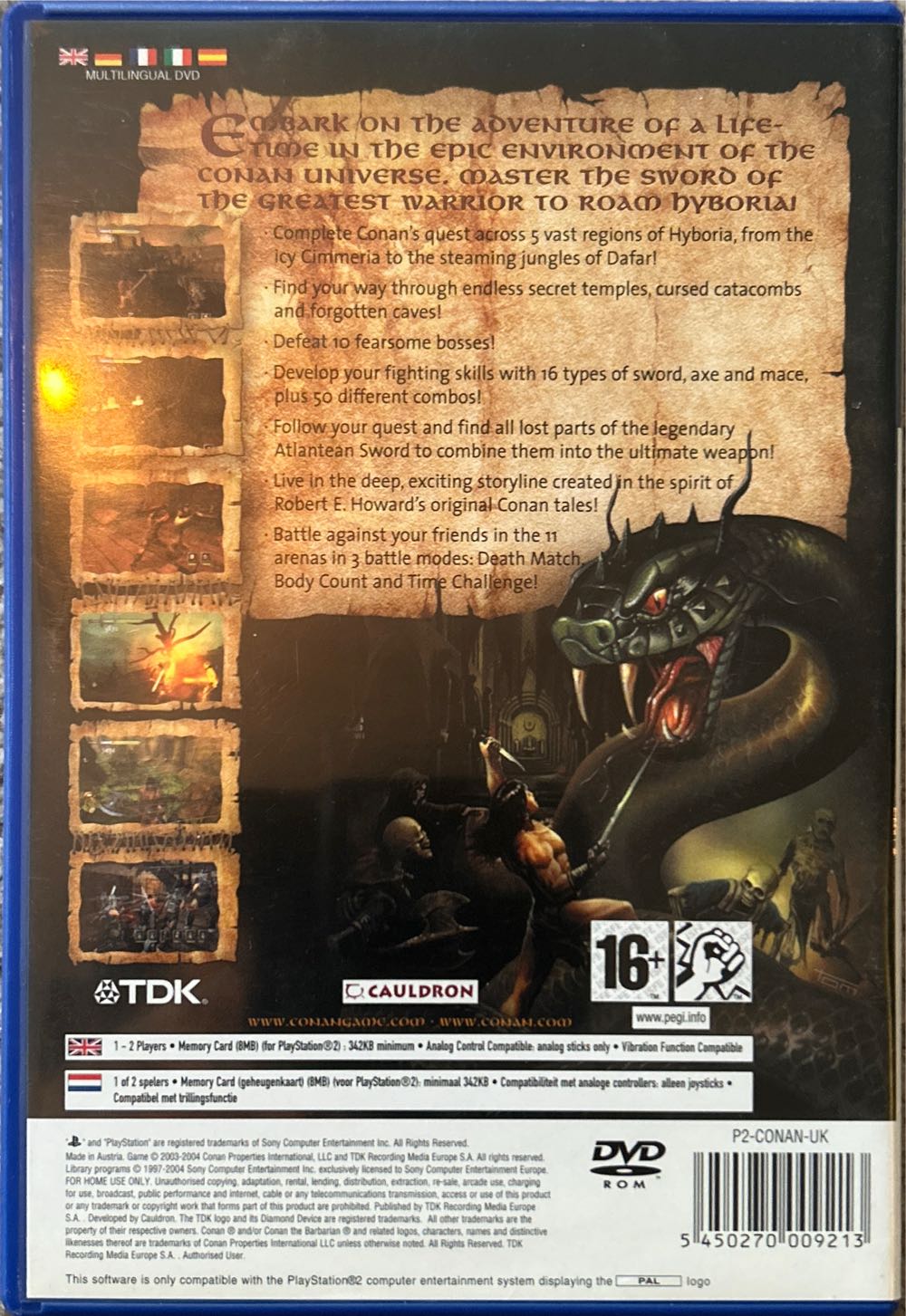 CONAN - Sony PlayStation 2 (PS2) video game collectible [Barcode 5450270009213] - Main Image 2