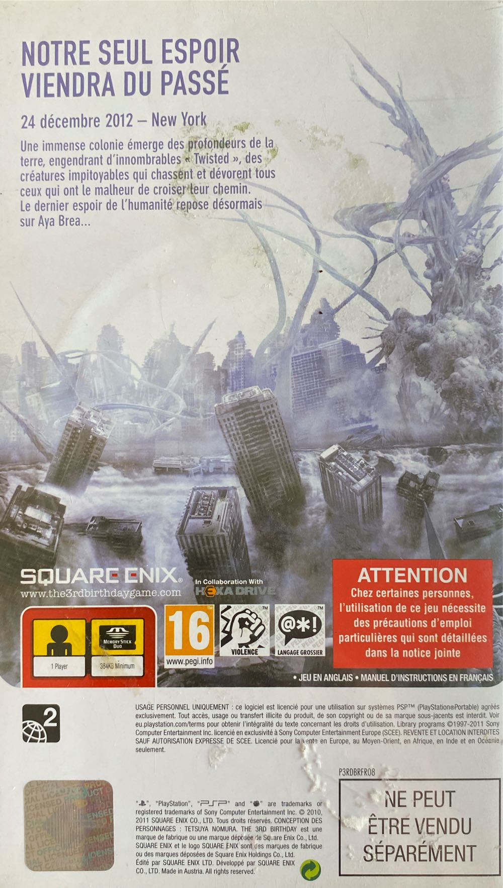 Parasite Eve: The 3rd Birthday - Sony PlayStation Portable (PSP) (1) video game collectible - Main Image 2