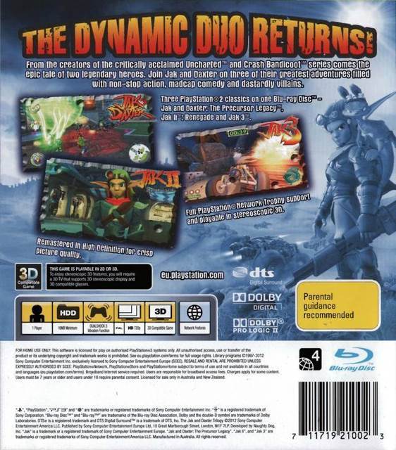 Jak And Daxter Collection - Sony PlayStation 3 (PS3) (Sony Computer Entertainment - 1) video game collectible [Barcode 111719982874] - Main Image 2