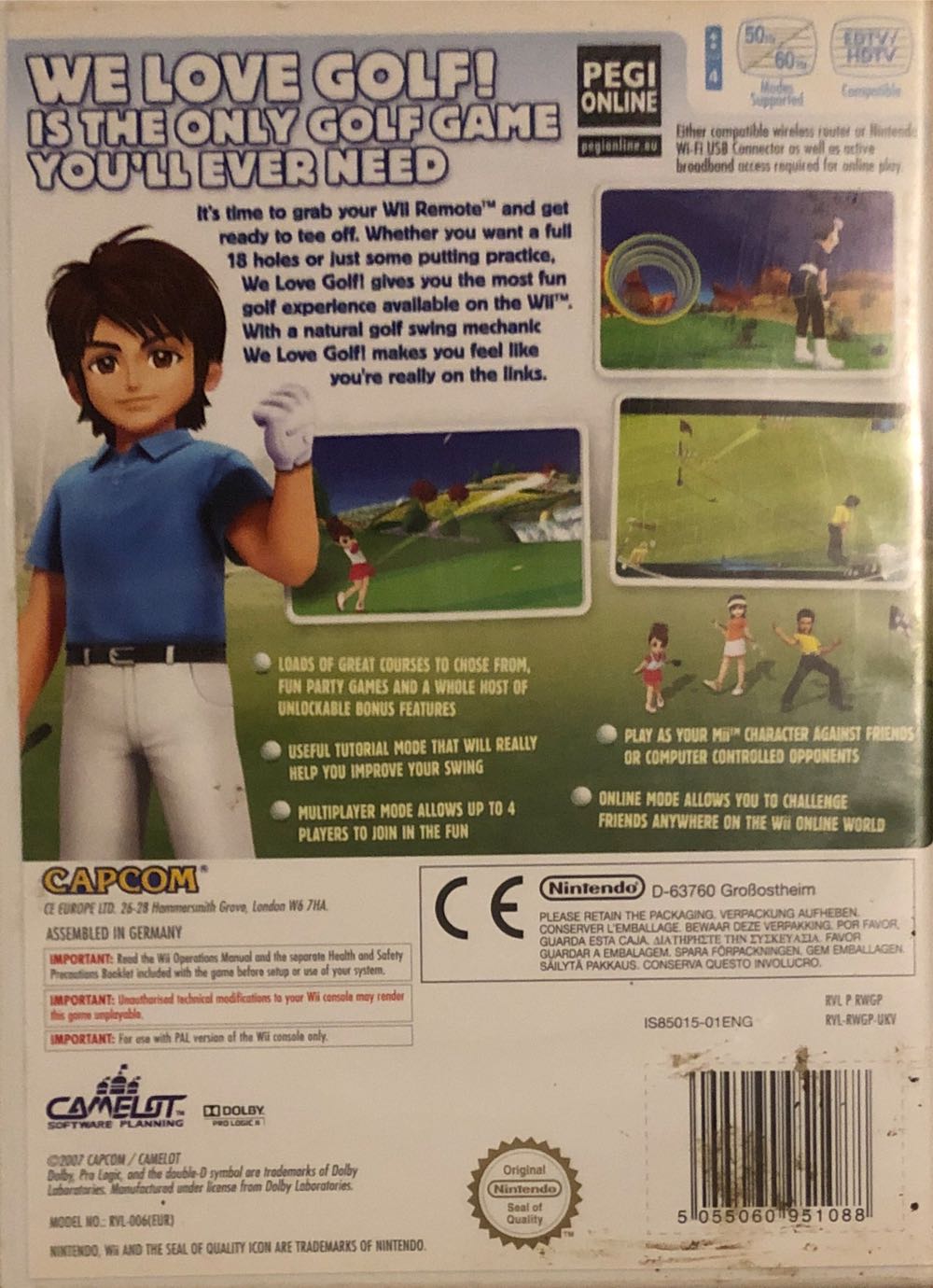 We Love Golf - Nintendo Wii (4) video game collectible [Barcode 5055060951088] - Main Image 2