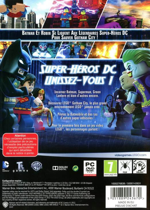 Lego Batman 2 - DC Heroes - PC (Warner Bros. Interactive Entertainment, Inc. - 2) video game collectible [Barcode 883929242566] - Main Image 2