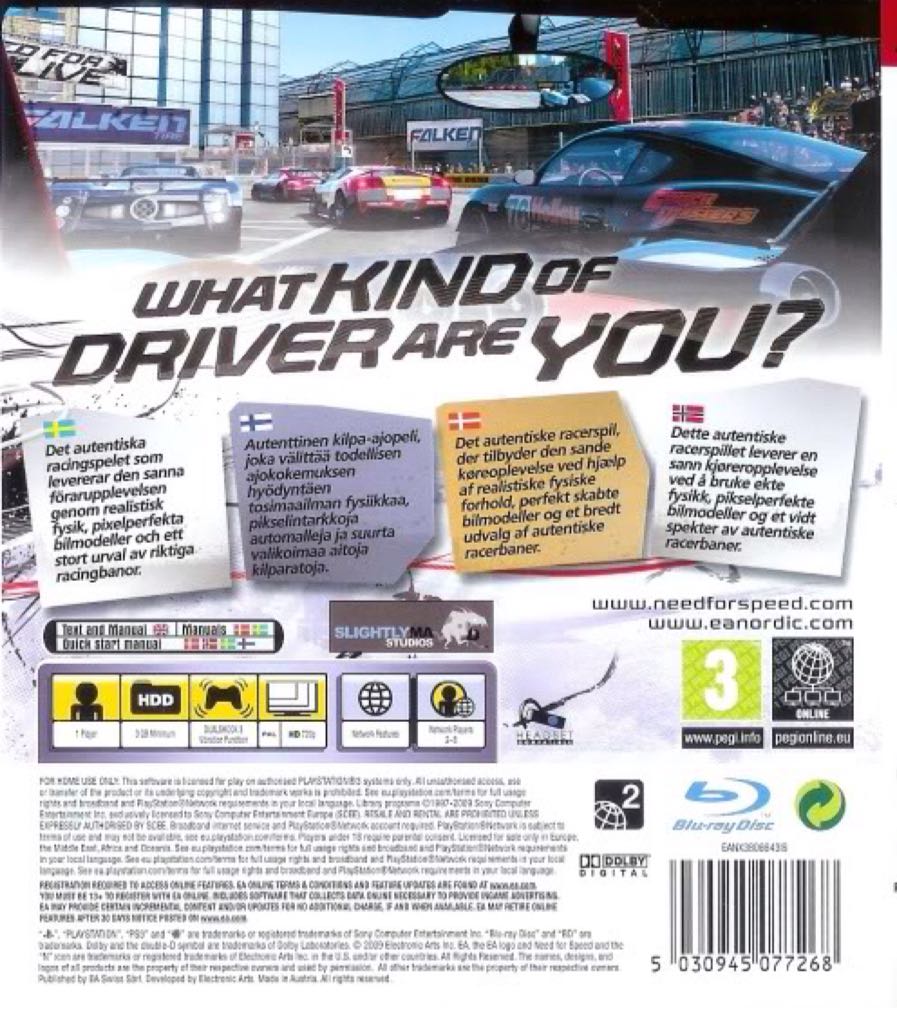 Need For Speed: Shift - Sony PlayStation 3 (PS3) (Electronic Arts/EA Games - 1) video game collectible [Barcode 5030945077268] - Main Image 2