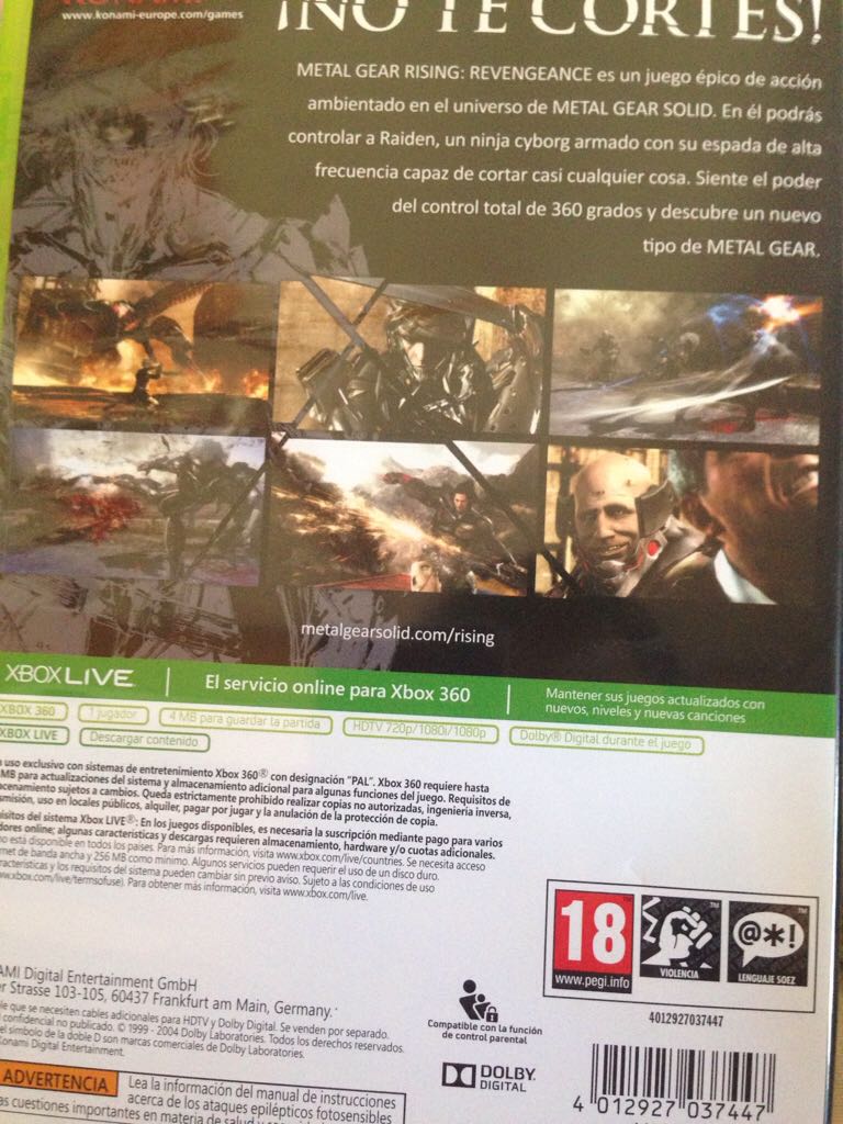 Metal Gear Rising: Revengeance - Microsoft Xbox 360 (Konami - 1) video game collectible [Barcode 4012927037447] - Main Image 2