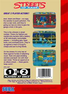 Streets of Rage - Sega Genesis (Mega Drive) (Sega - 2) video game collectible [Barcode 010086010190] - Main Image 2
