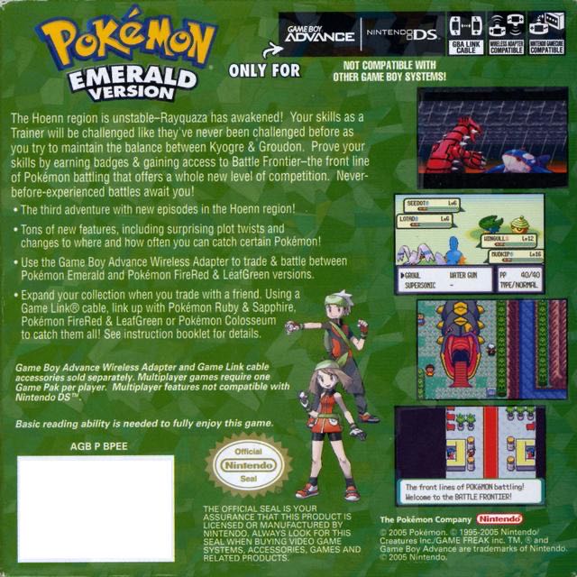 Pokémon Emerald - Nintendo Game Boy Advance (GBA) (Nintendo - 1) video game collectible - Main Image 2