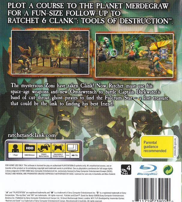 Ratchet and Clank: Quest For Booty - Sony PlayStation Network (PSN) (Sony Computer Entertaiment - 1) video game collectible [Barcode 711719739753] - Main Image 2