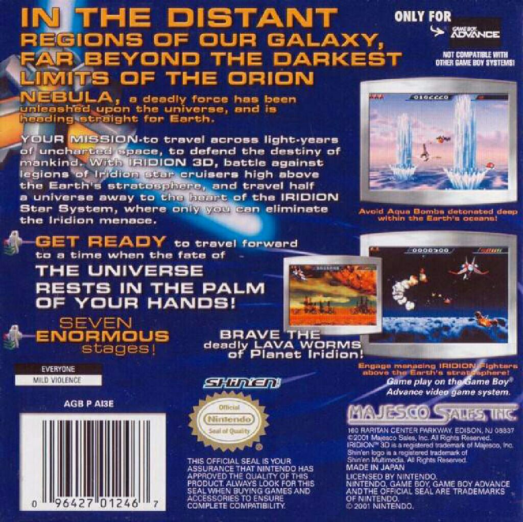 Iridion 3D - Nintendo Game Boy Advance (GBA) video game collectible - Main Image 2