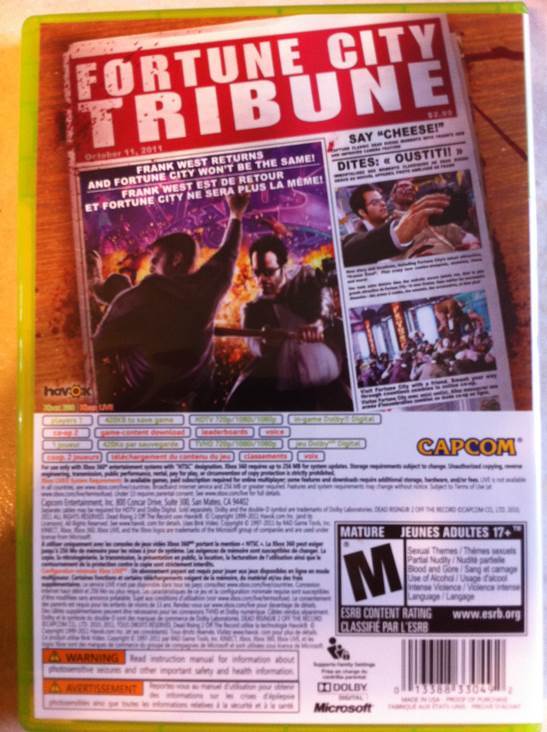 Dead Rising 2: Off The Record - Microsoft Xbox 360 video game collectible - Main Image 2