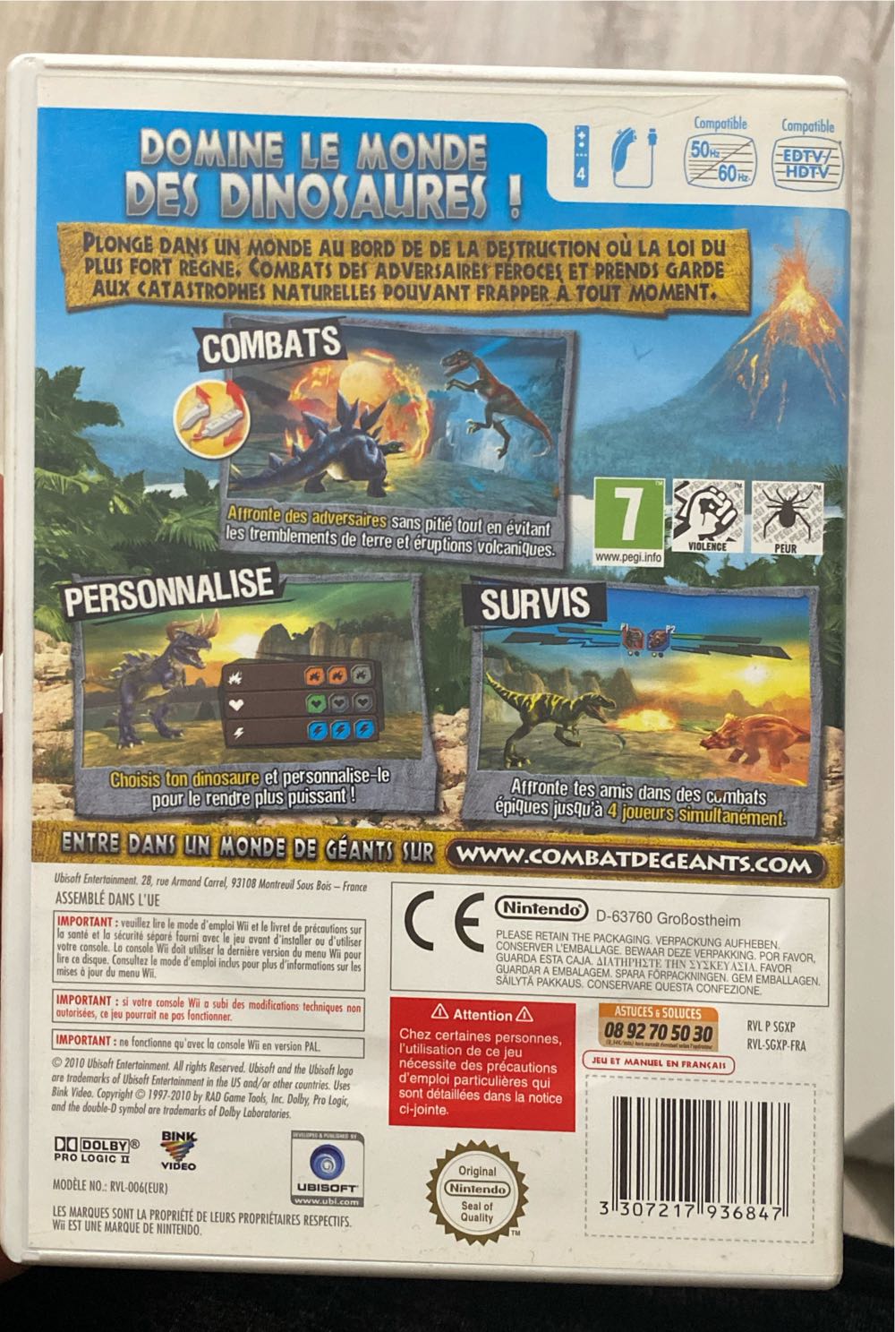 Combat De Géants: Dinosaures - Nintendo Wii video game collectible [Barcode 3307217936847] - Main Image 2
