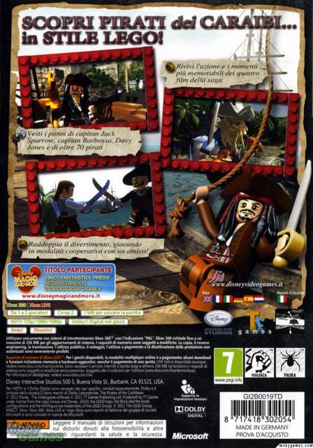 LEGO Piratas Del Caribe - Microsoft Xbox 360 (Disney Interactive Studios - 2) video game collectible [Barcode 777723377800] - Main Image 2