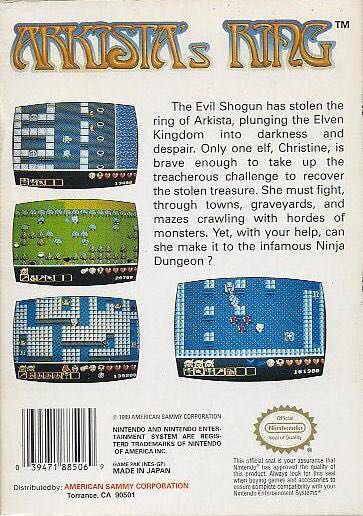 Arkista’s Ring - Nintendo Entertainment System (NES) (American Sammy - 1 Players Players) video game collectible [Barcode 039471885069] - Main Image 2