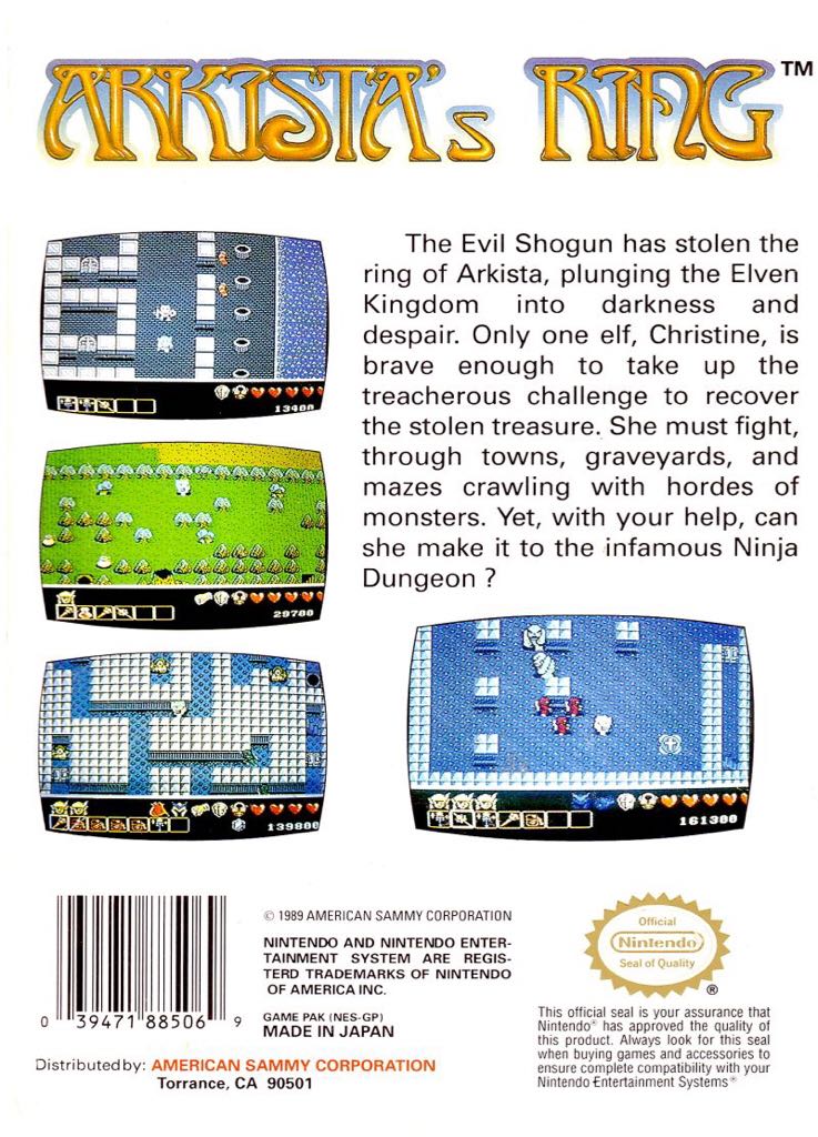 Arkista’s Ring - Nintendo Entertainment System (NES) (Sammy) video game collectible - Main Image 2