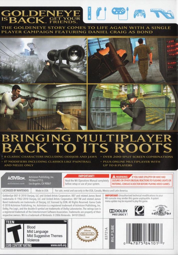 GoldenEye 007 - Nintendo Wii (Activision - 4) video game collectible [Barcode 5030917091018] - Main Image 2